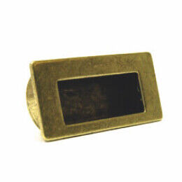 Infreeskom rechthoekig 64X82mm H-36mm antiek brons