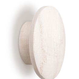 Knop echo 60x22mm hout mat wit