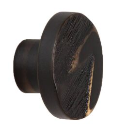 	Knop leaf 50x29mm mat zwart