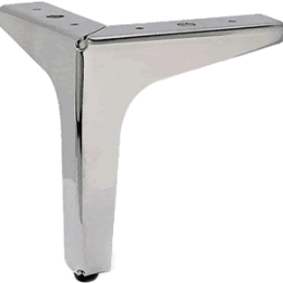 Meubelpoot 130 of 150mm hoogte gepolijst plaat