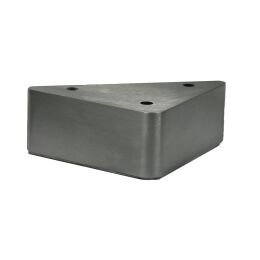 Meubelpoot 60mm aluminium geborsteld plaat