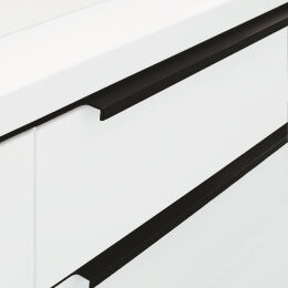 Platte infreesgreep mat zwart