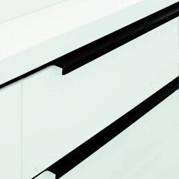 Platte infreesgreep mat zwart