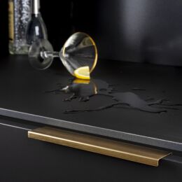 Profiel greep recht 38x32x50mm Messing geborsteld