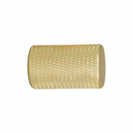 Stiftknop ribbel 17,5mm H-28mm alu. Messing