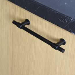 T greep 10x128x182mm Zwart