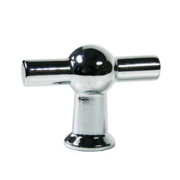 Walem knop glimmend chroom