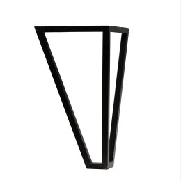 Wire poot driehoek 180mm met plaat mat zwart