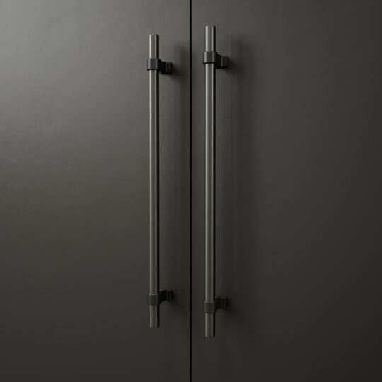 Greep Bond 20mm Mat zwart/gun metal  leverbaar in de boorafstanden 160 en 320mm