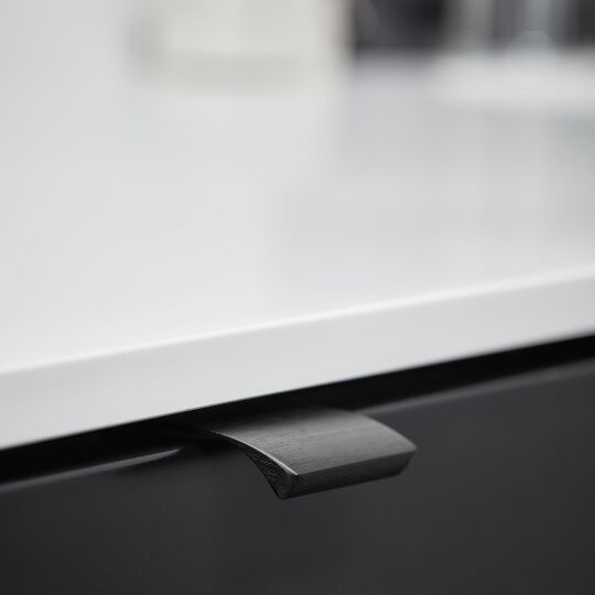 Greep Edge Straight  Mat zwart geborsteld