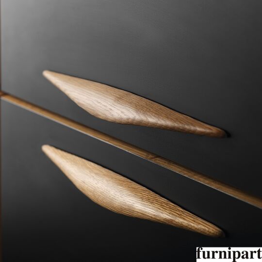 Greep hout 24x160x240mm donker eiken