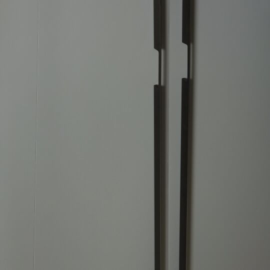 Greep recht a-sym 8x160/1120x1150mm Mat zwart