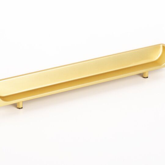 Infreesgreep achter  Mat messing