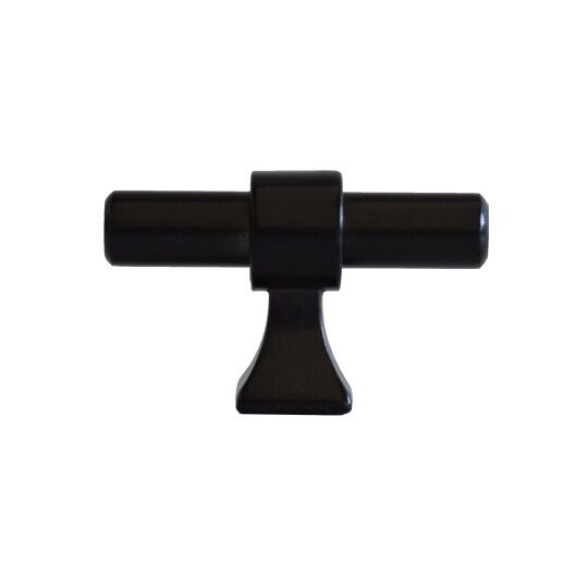Knop 10X28X50mm mat zwart