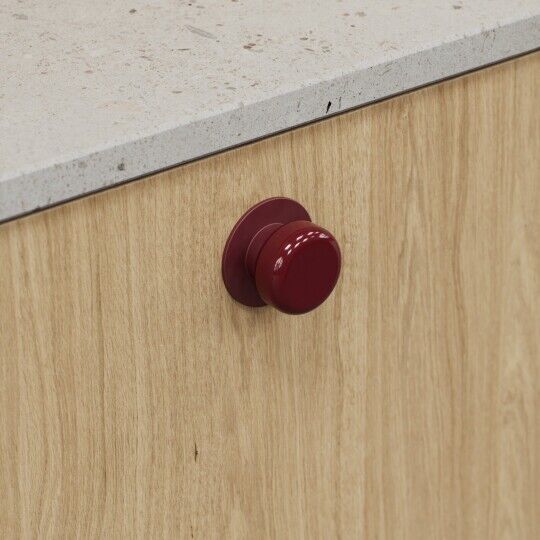 Knop Colette 16mm x Ø50mm H-30mm Rood