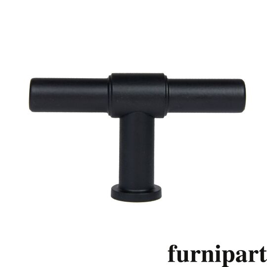 Knop Knot 75mm H-44mm mat zwart