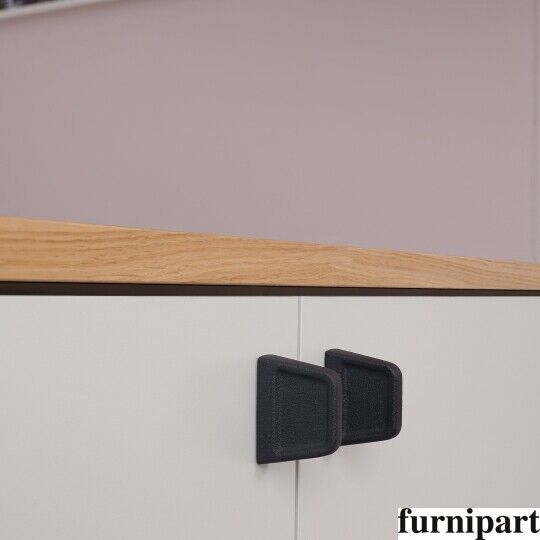 Knop Pago 44x13x32mm oud zwart