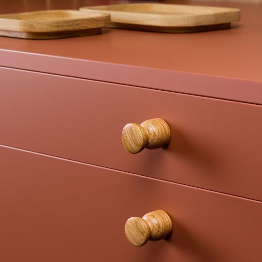 Knop Piece Ø25 H-35mm Eiken