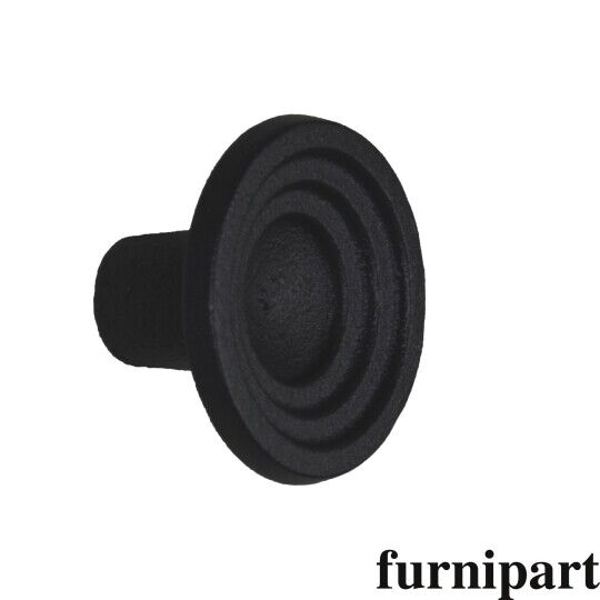 Knop Tol Ø 46mm H-30mm oud zwart