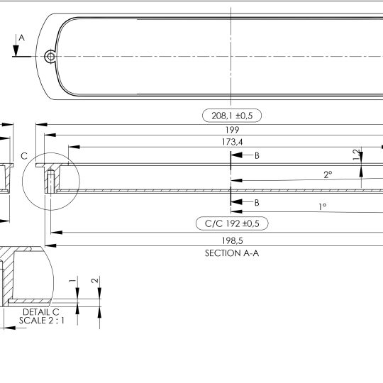 Landmeer infreesgreep glimmend chroom