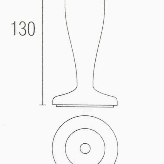 Meubelpoot 130mm gepolijst