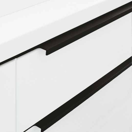 Platte infreesgreep mat zwart