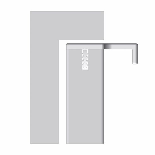 Platte infreesgreep mat zwart