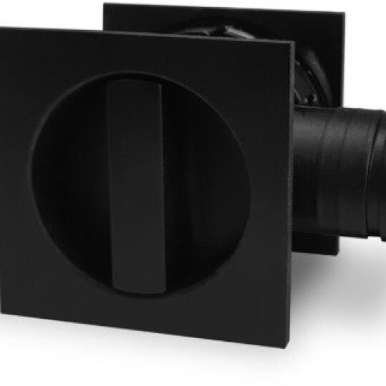 Slot enkelzijdig opening vierkant mat zwart