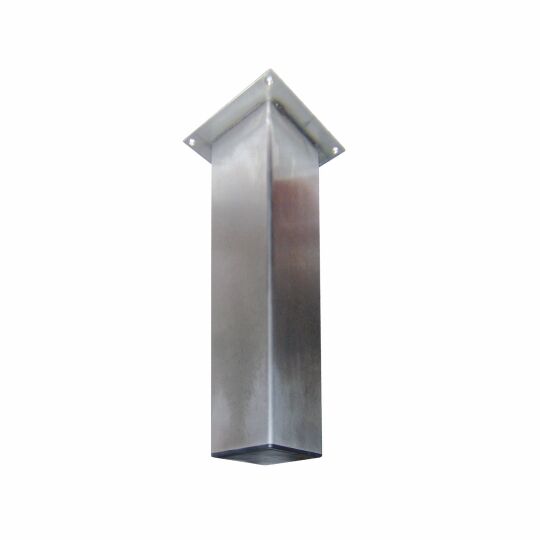 Tafelpoot vierkant 80x80x420 RVS met plaat
