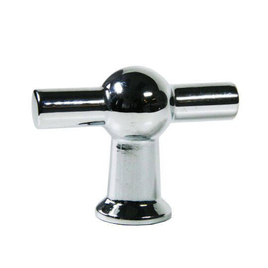 Walem knop glimmend chroom