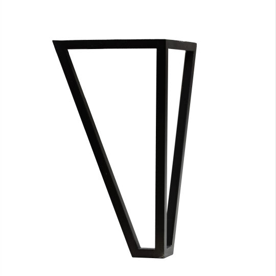 Wire poot driehoek 180mm met plaat mat zwart